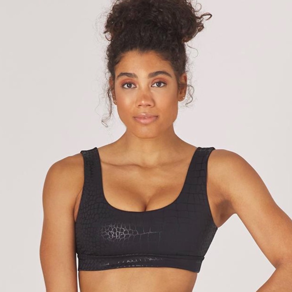 Glyder Black Gator Splendid Sports Bra